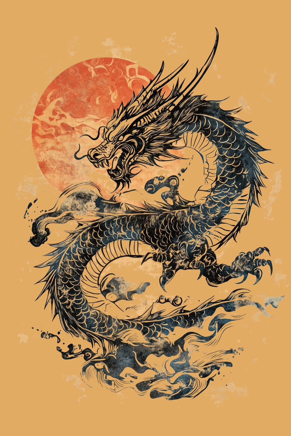 Black Dragon Heavyweight T-Shirt