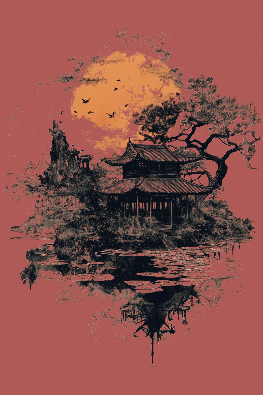 Floating Temple Heavyweight T-Shirt